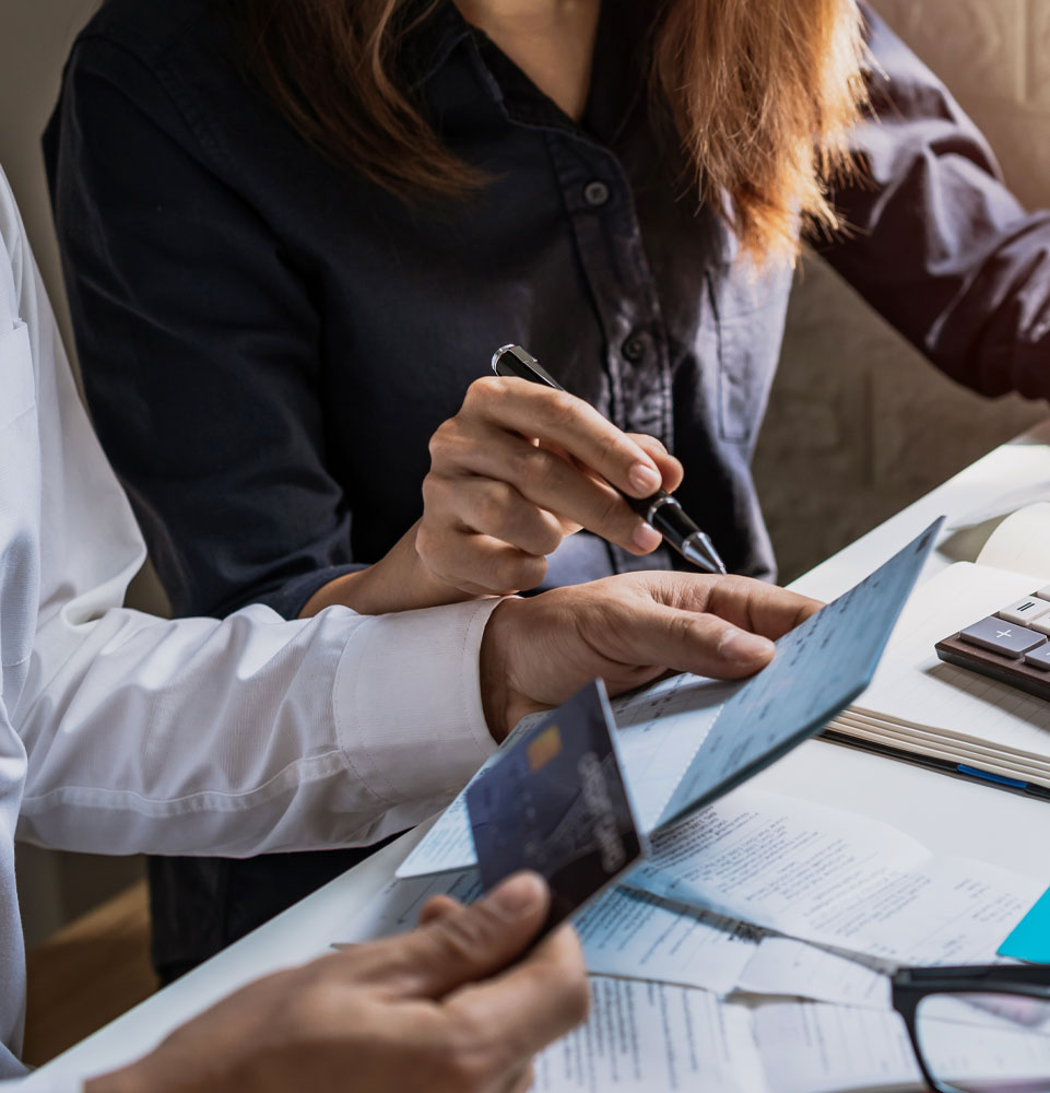 patients deciding to use card or check