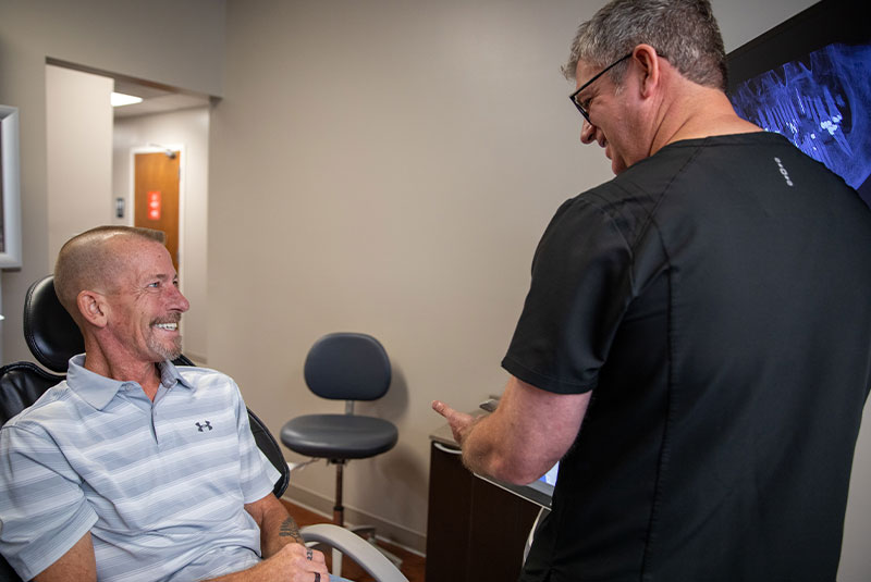dental implant patient smiling